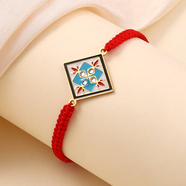 Set of 3 Red Hues Thread Rakhi for Bhai