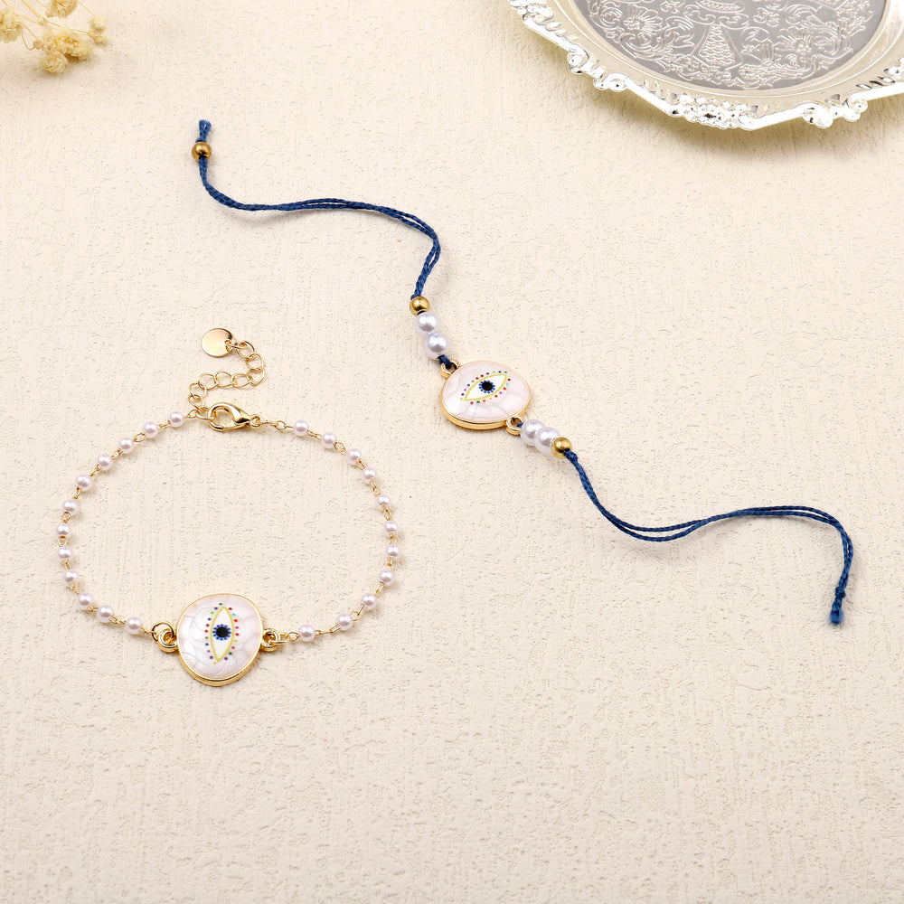 Celestial Circle Rakhi for Bhaiya and Bhabhi - Salty Accessories