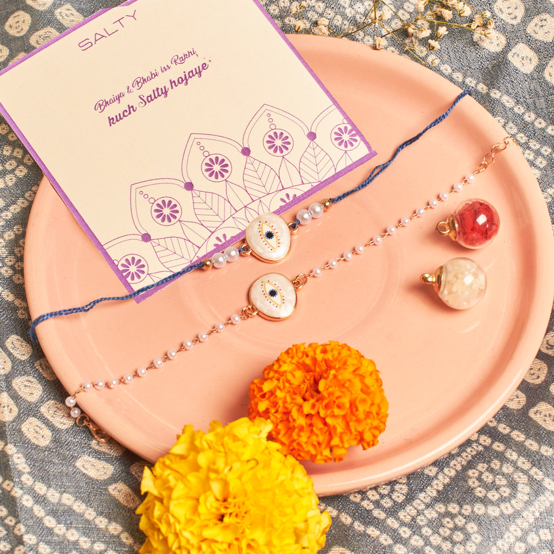 Celestial Circle Rakhi for Bhaiya and Bhabhi - Salty Accessories