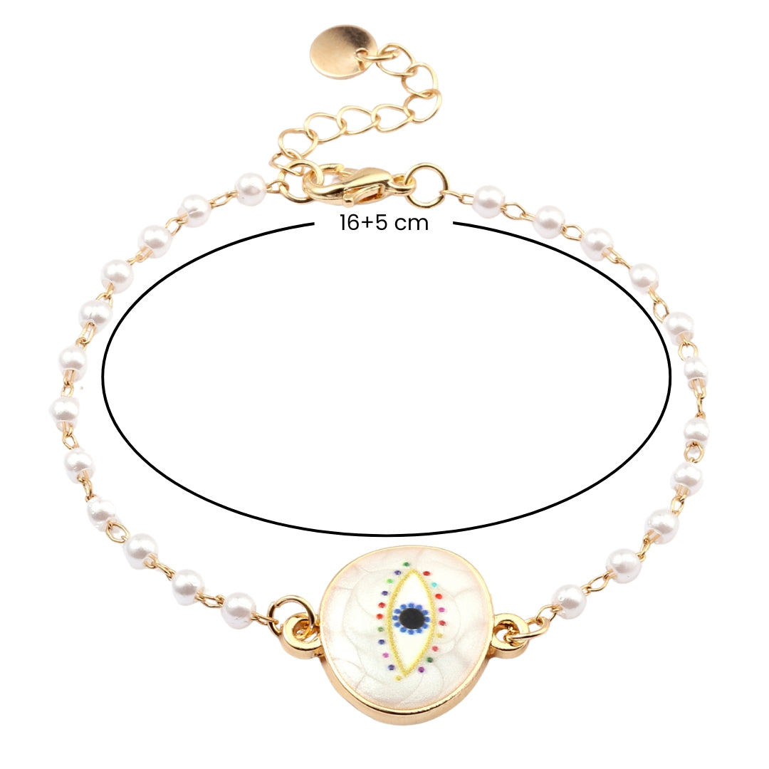 Evil Eye Guardian Gold Bracelet - Salty Accessories