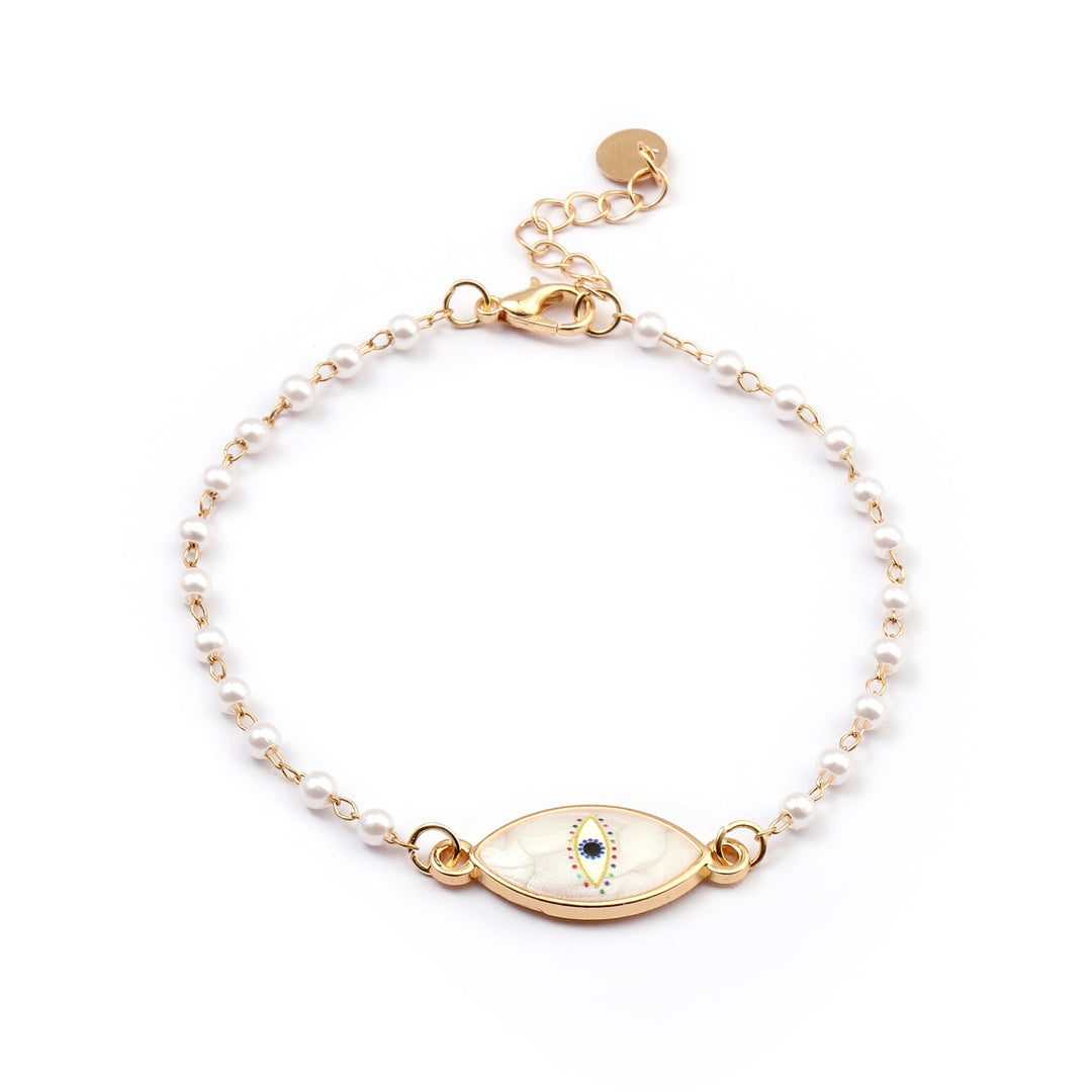 Mystic Eye Charm Gold Bracelet - Salty Accessories