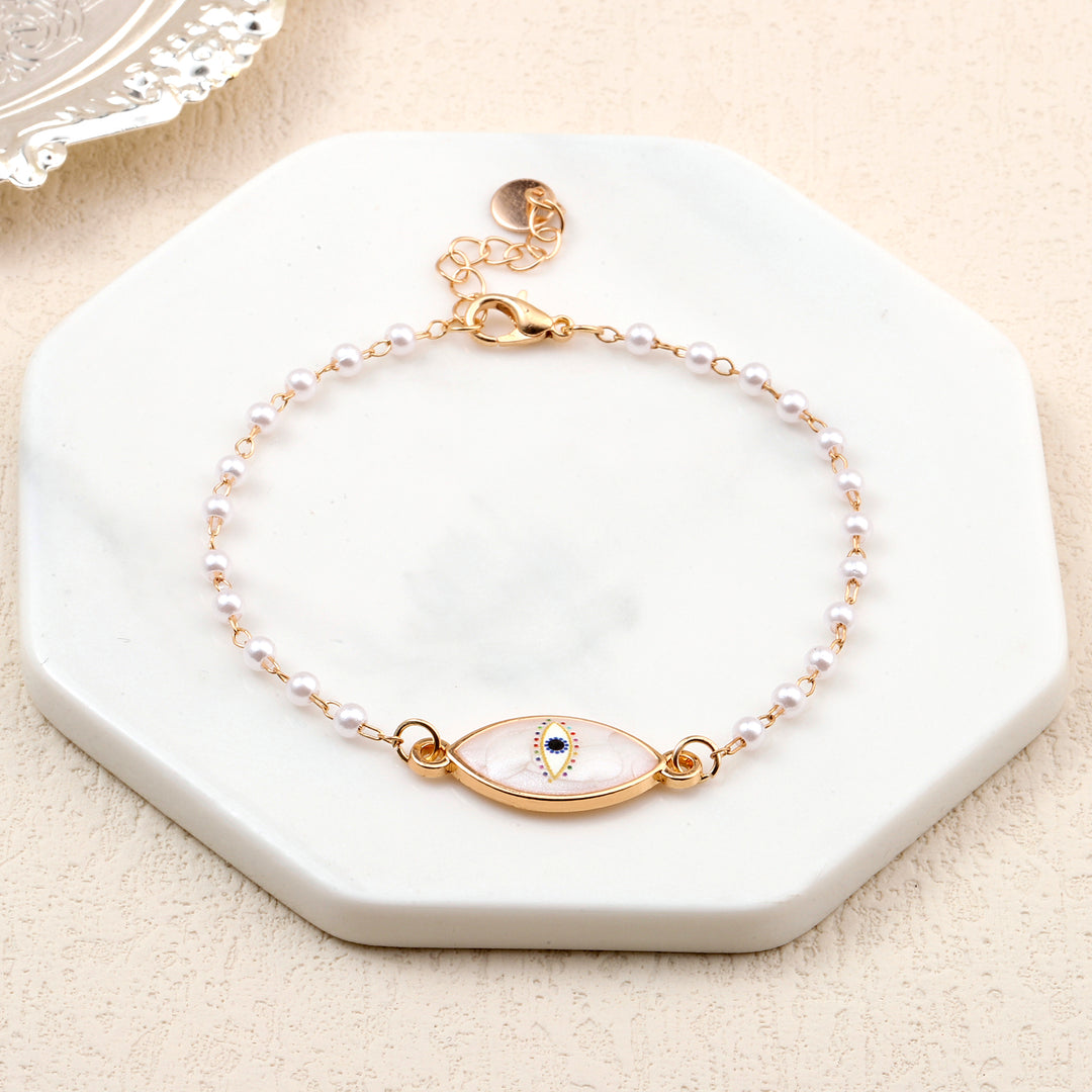 Mystic Eye Charm Gold Bracelet - Salty Accessories