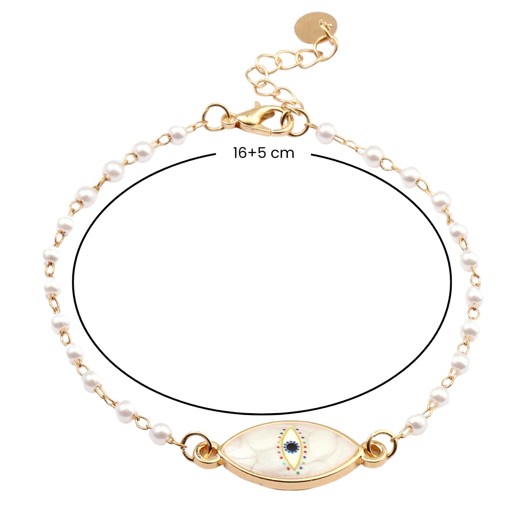 Mystic Eye Charm Gold Bracelet - Salty Accessories