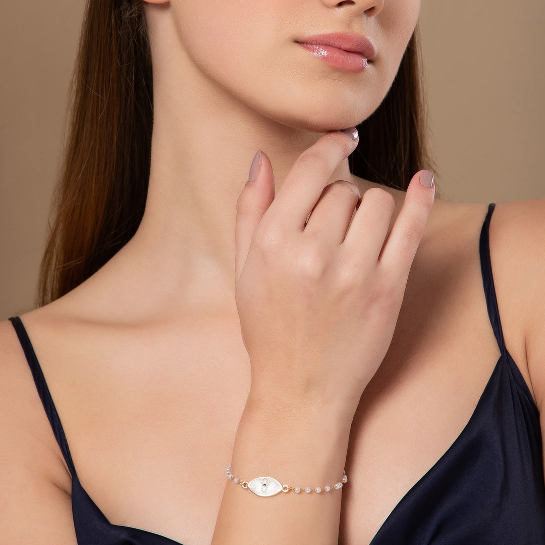 Mystic Eye Charm Gold Bracelet