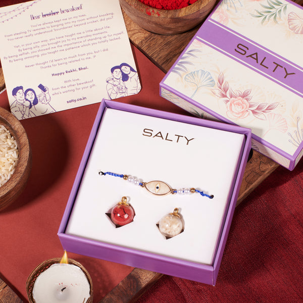 Evil Eye Pearl Talisman Rakhi