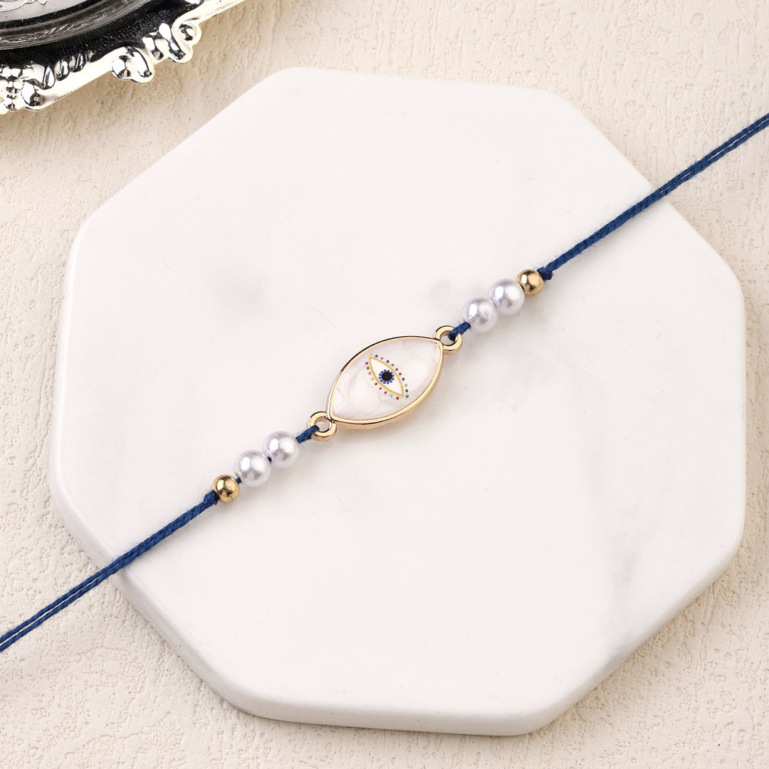 Evil Eye Pearl Talisman Rakhi - Salty Accessories