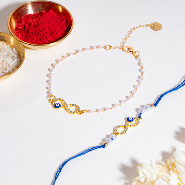Shubh Drishti Infinity Rakhi Set for Bhaiya &amp; Bhabhi