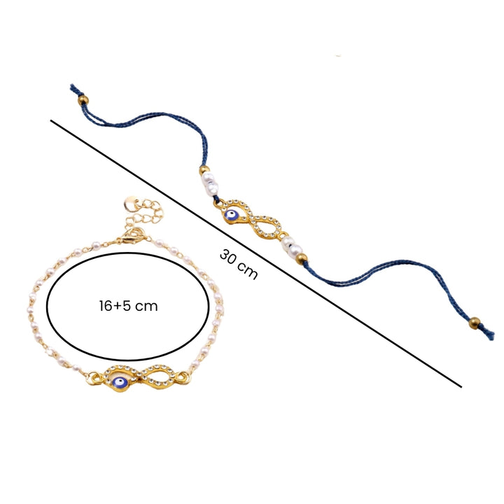 Infinity Evil Eye Rakhi for Bhaiya and Bhabhi - Salty Accessories