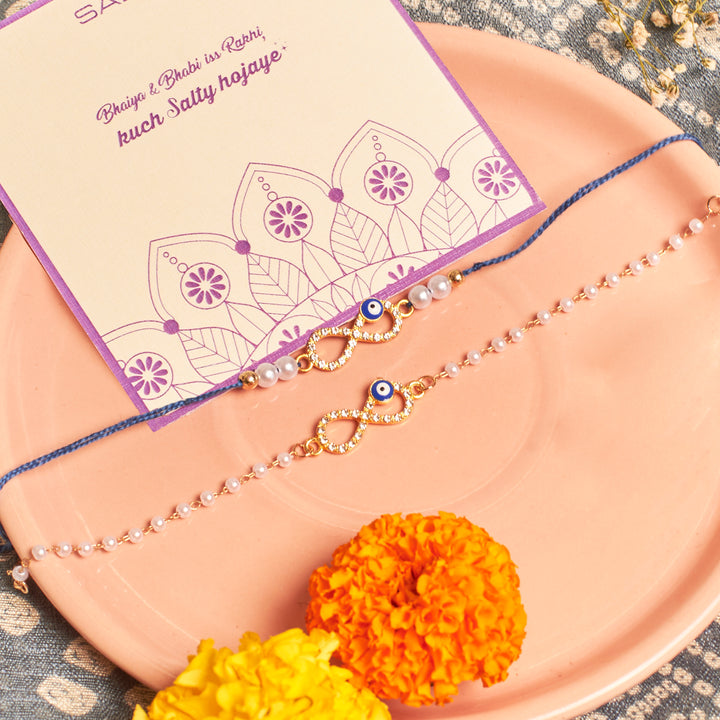 Infinity Evil Eye Rakhi for Bhaiya and Bhabhi