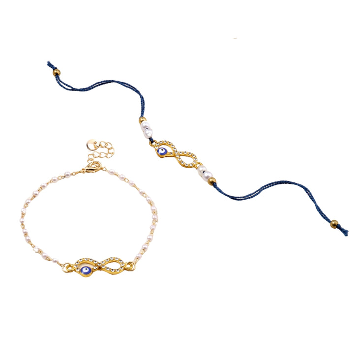 Infinity Evil Eye Rakhi for Bhaiya and Bhabhi - Salty Accessories