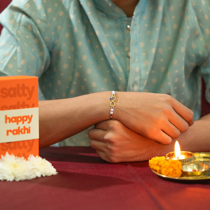 Anant Prem Pearl Infinity Rakhi for Bhaiya