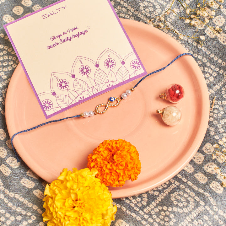 Infinite Love Peal Rakhi - Salty Accessories