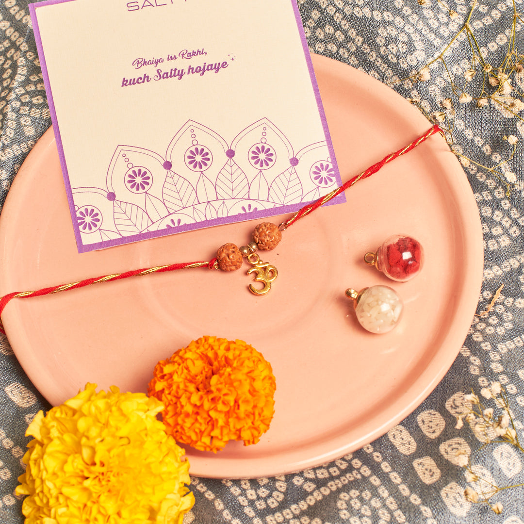 OM Rudraksha Rakhi - Salty Accessories