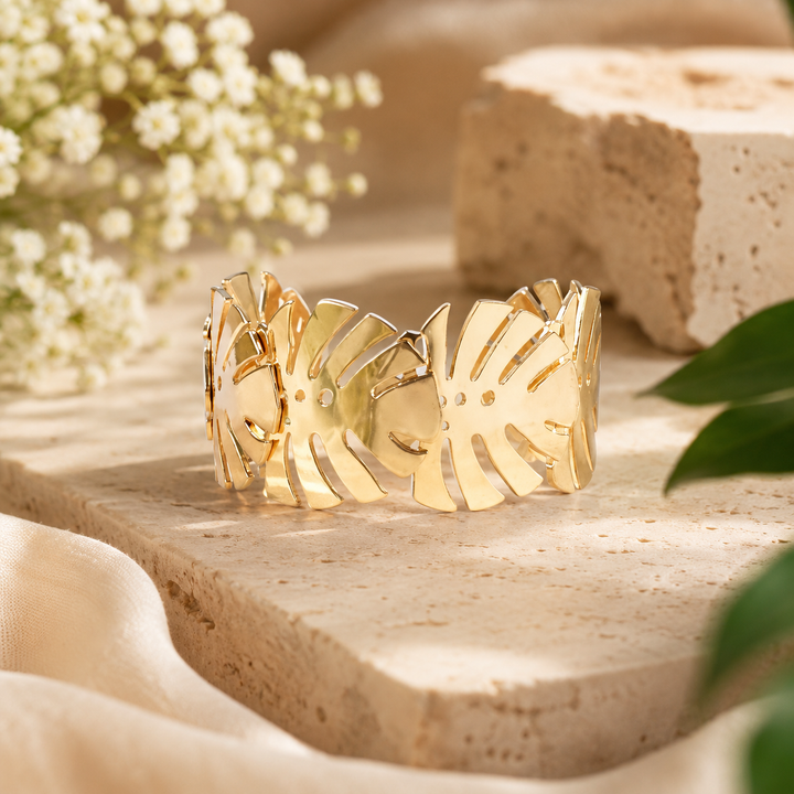 Glitzy Topical Gold Bracelet