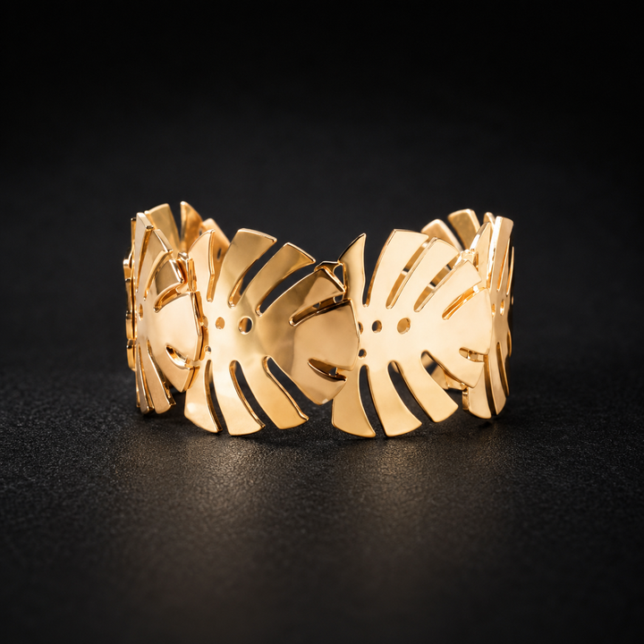 Glitzy Topical Gold Bracelet