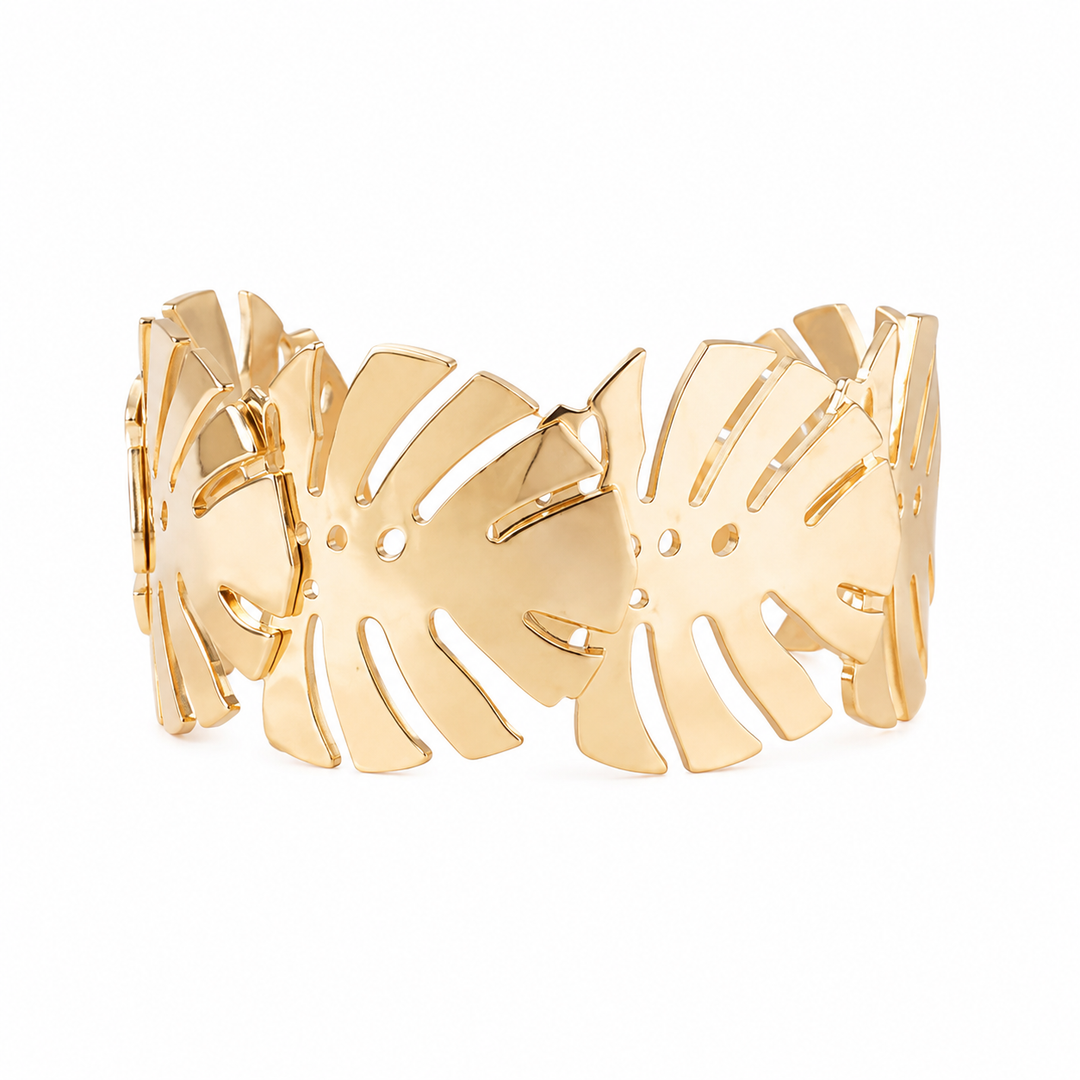 Glitzy Topical Gold Bracelet