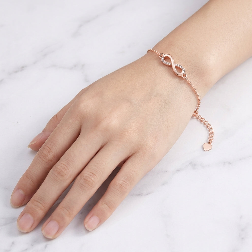 Forever Linked Infinity White Bracelet