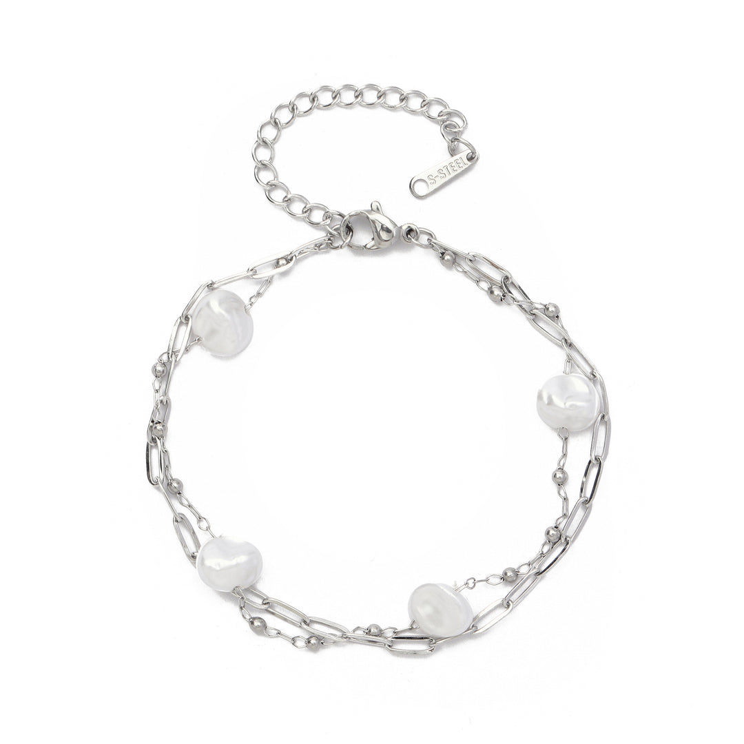 Ivory Glimmer Silver Bracelet