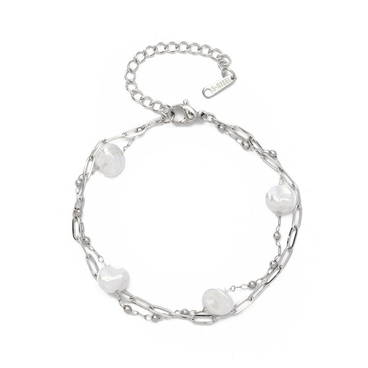 Ivory Glimmer Silver Bracelet