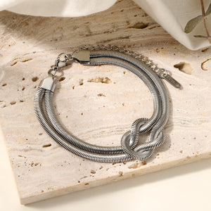 Knotty Affair Silver Bracelet - Salty Accessories
