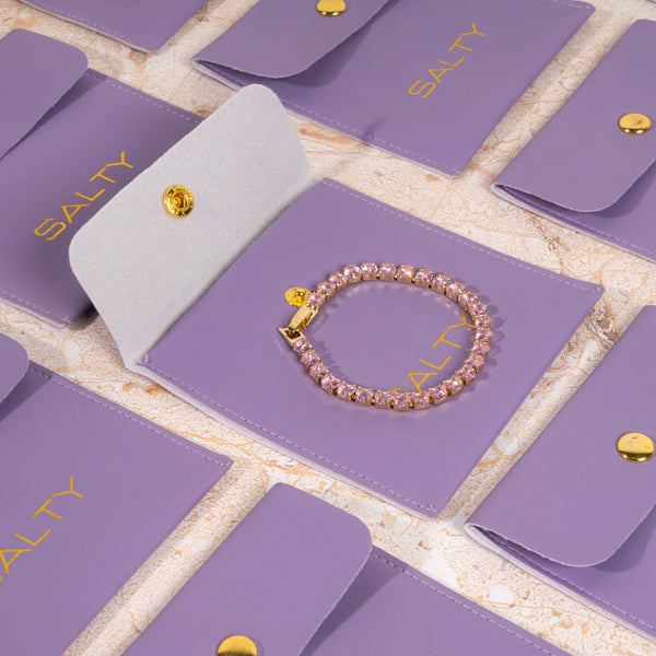 Heartstrings Diamond Tennis Bracelet - Pink