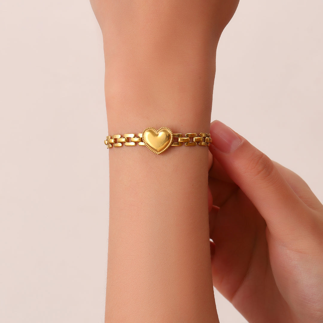 Golden Heart Promise Bracelet