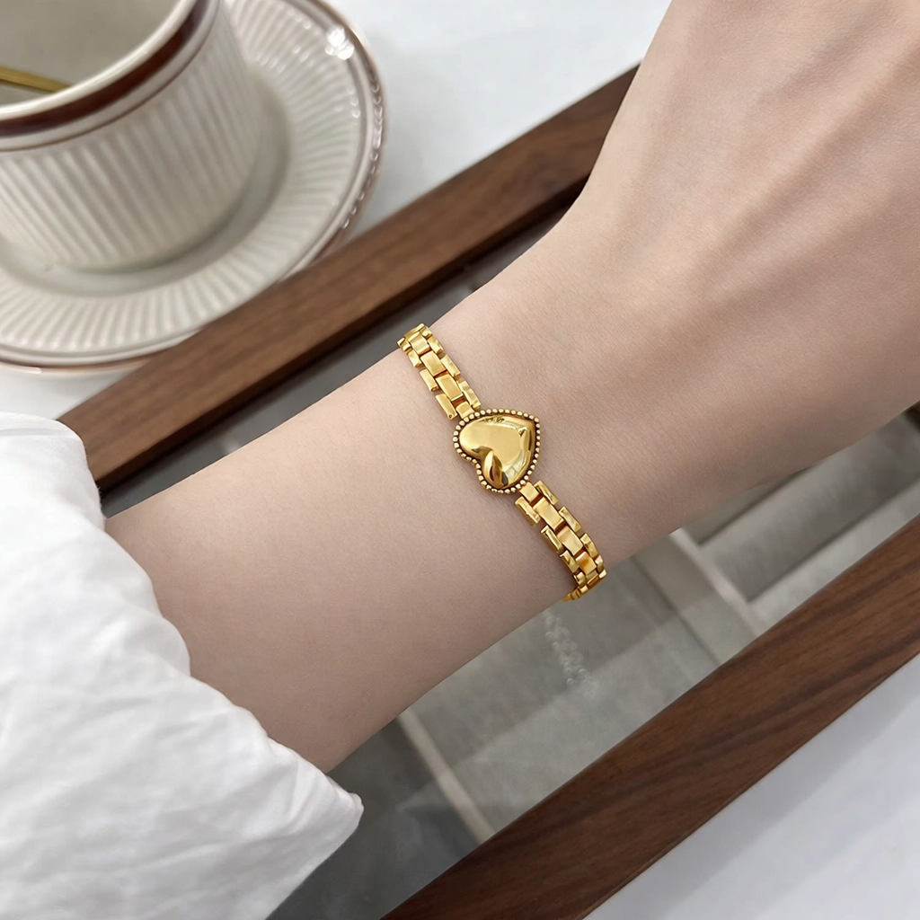 Golden Heart Promise Bracelet