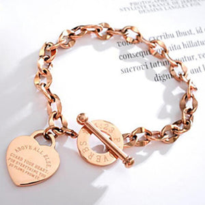 Forever Linked Heart Charm Bracelet