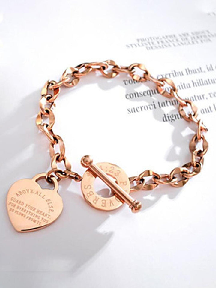 Forever Linked Heart Charm Bracelet