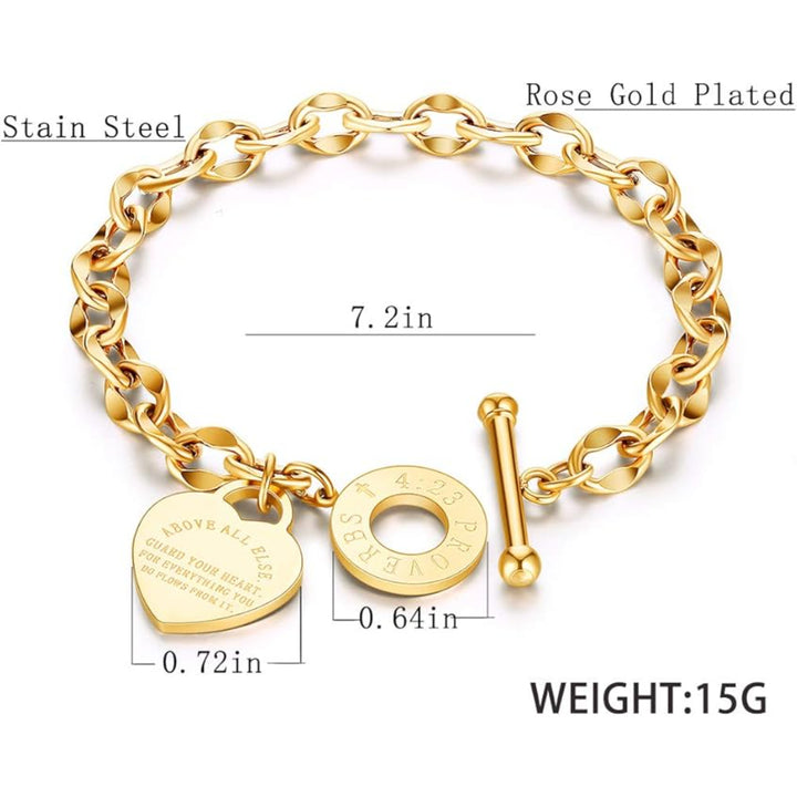 Forever Linked Heart Charm Bracelet