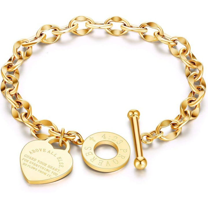 Forever Linked Heart Charm Bracelet