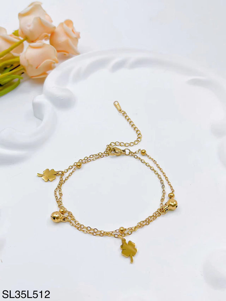 Multi layered Floral Gold Bracelet
