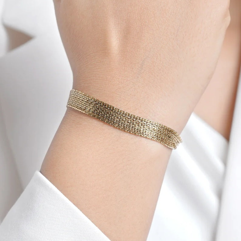 Golden Cascade Layered Bracelet | Salty