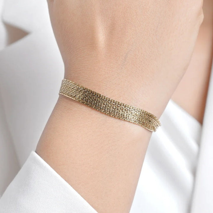 Golden Cascade Layered Bracelet | Salty