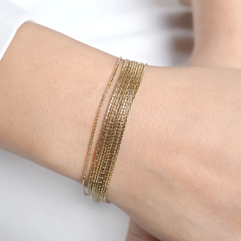 Golden Cascade Layered Bracelet | Salty