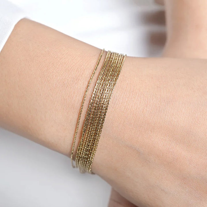 Golden Cascade Layered Bracelet | Salty