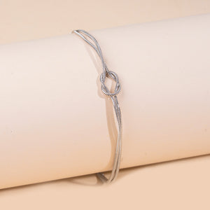 Linked by Love Knot Bracelet - Silver