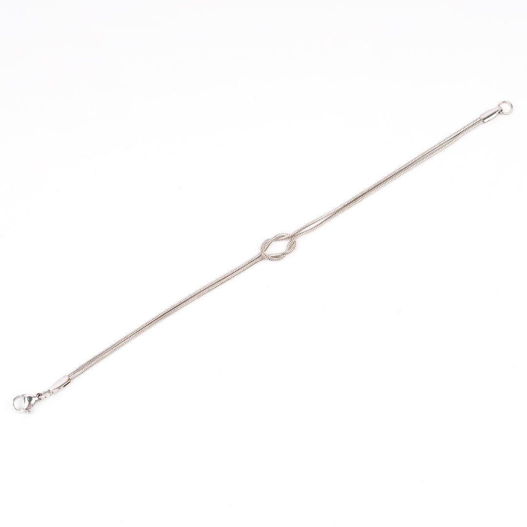 Linked by Love Knot Bracelet - Silver