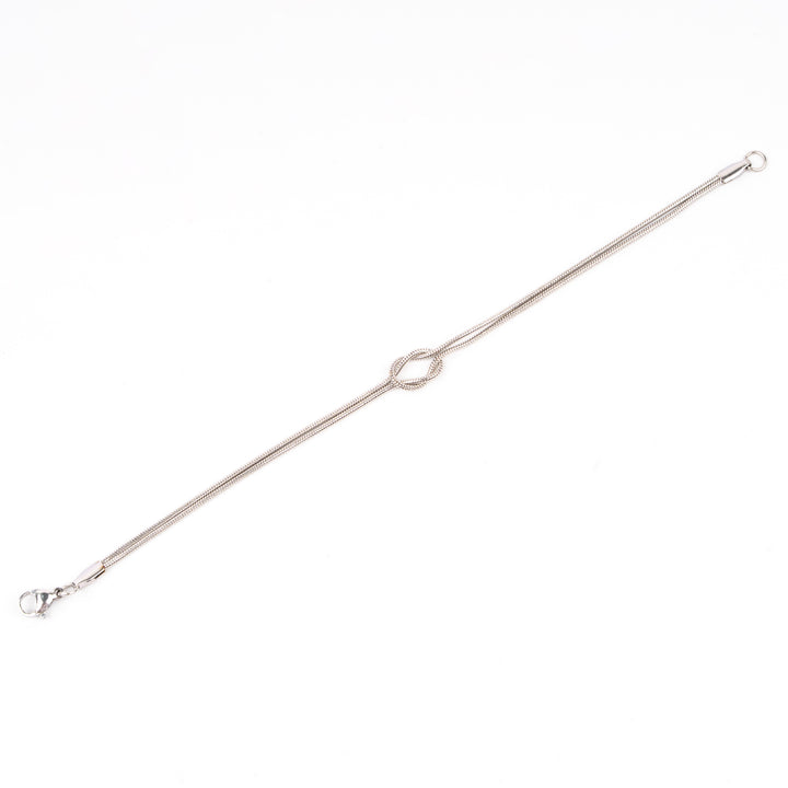 Linked by Love Knot Bracelet - Silver