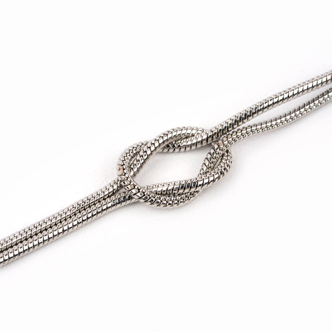 Linked by Love Knot Bracelet - Silver