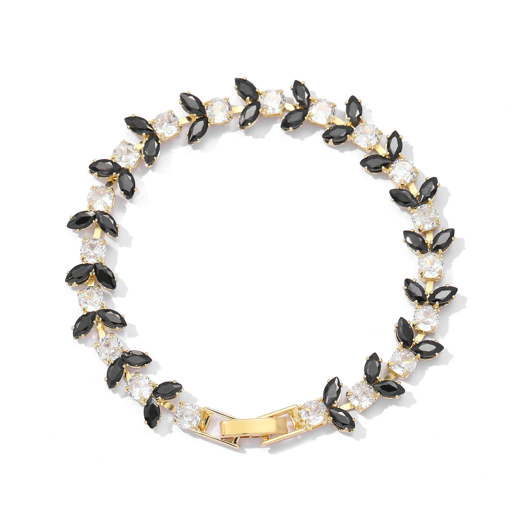 Midnight Leaf Sparkle Bracelet