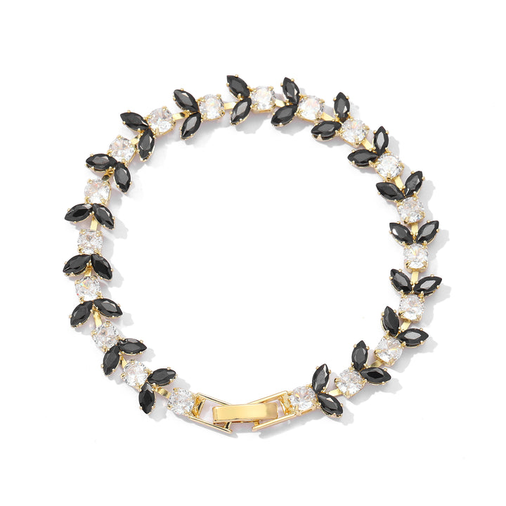 Midnight Leaf Sparkle Bracelet