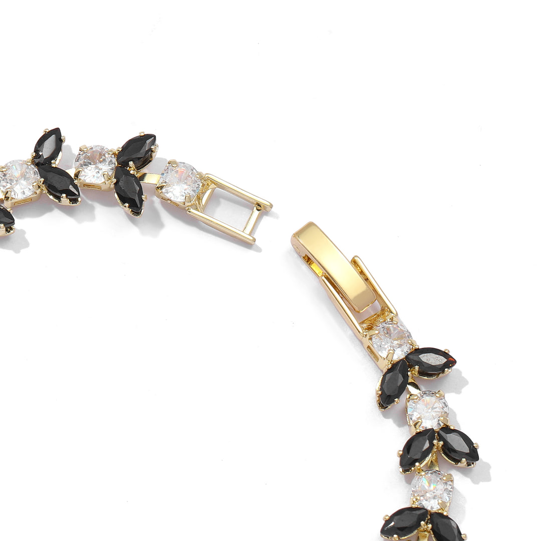 Midnight Leaf Sparkle Bracelet