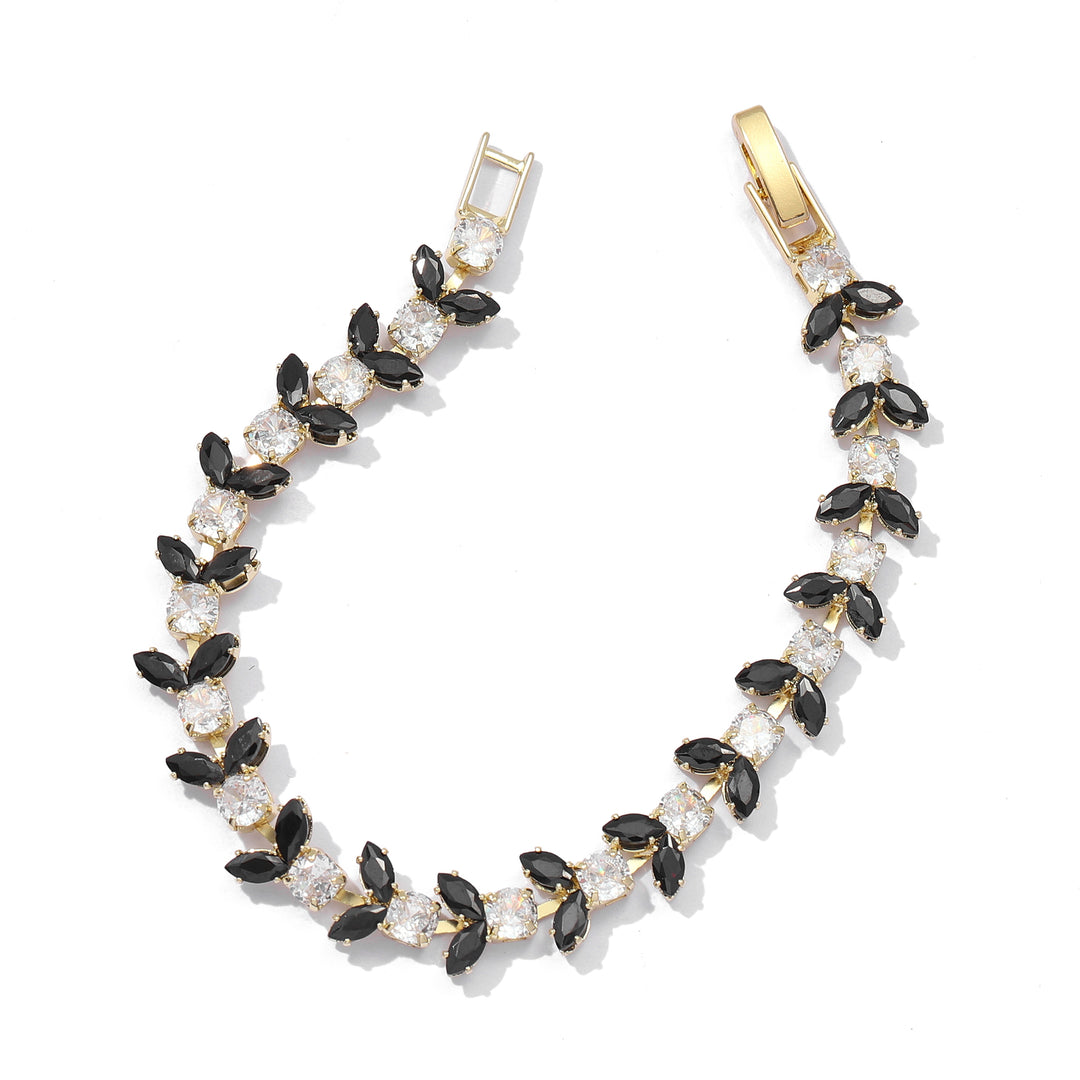 Midnight Leaf Sparkle Bracelet