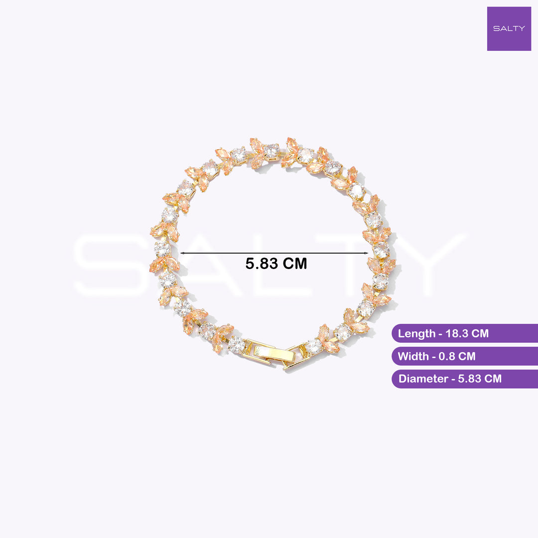 Crystal Leaf Vine Bracelet