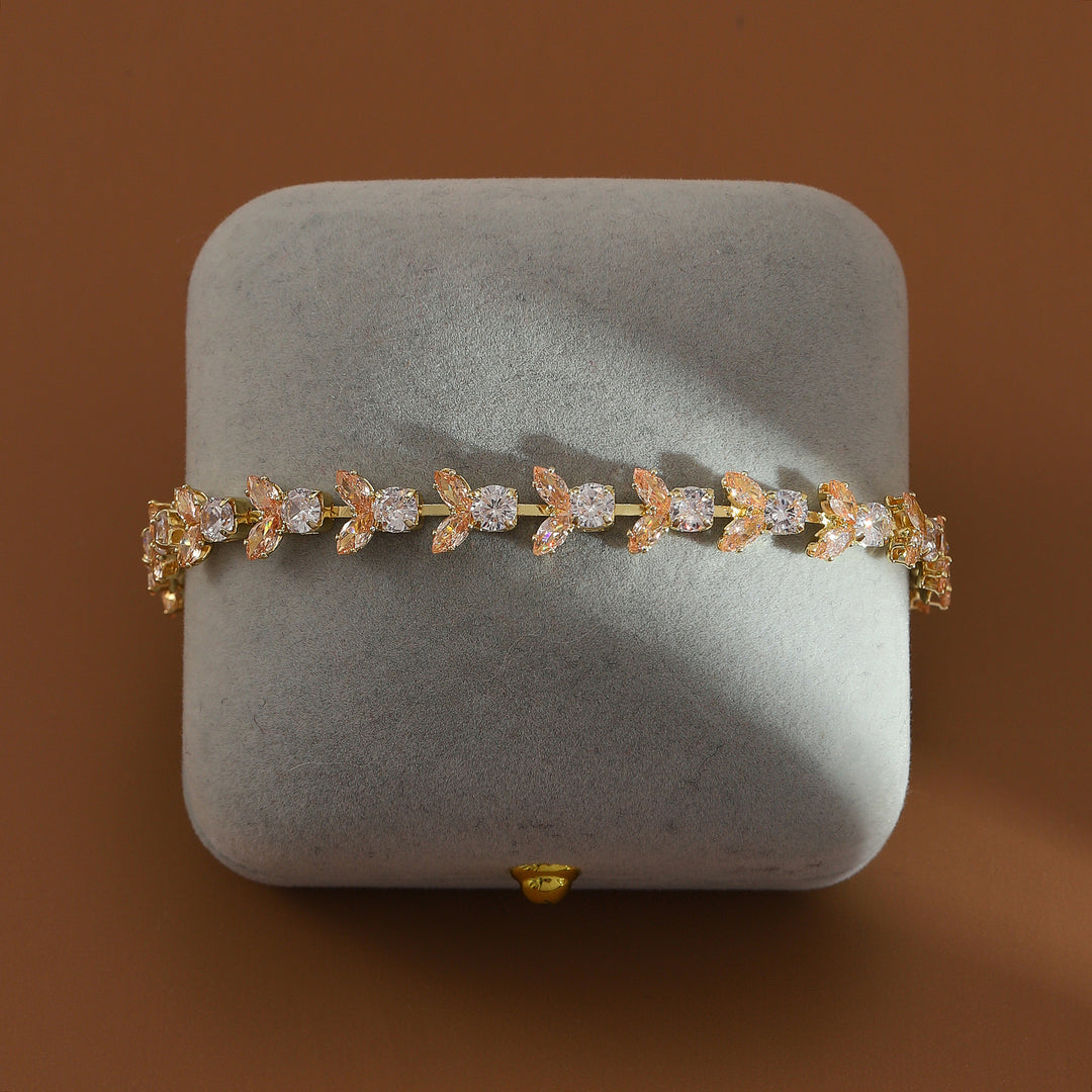 Crystal Leaf Vine Bracelet