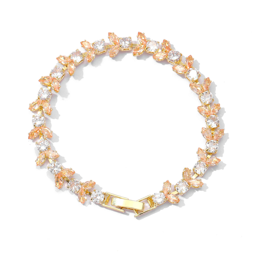 Crystal Leaf Vine Bracelet