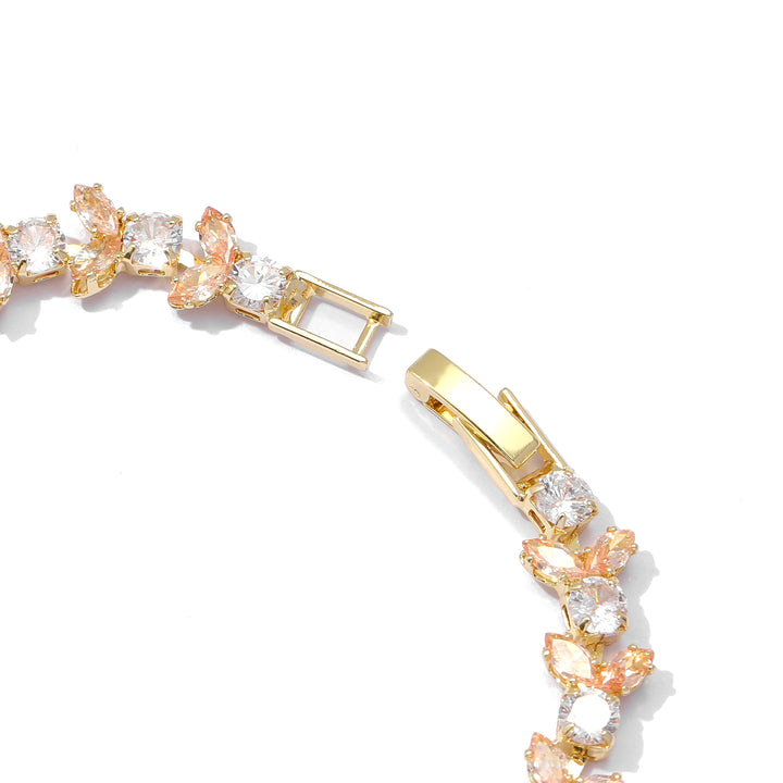 Crystal Leaf Vine Bracelet