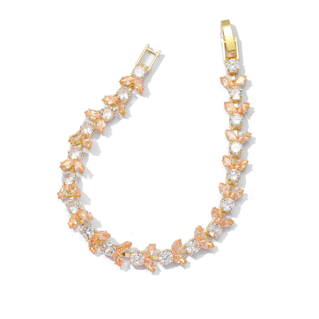 Crystal Leaf Vine Bracelet