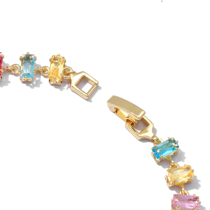 Rainbow Tennis Bracelet - Gold